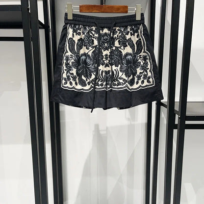 2025 Spring/summer Style Plant Black and White Print