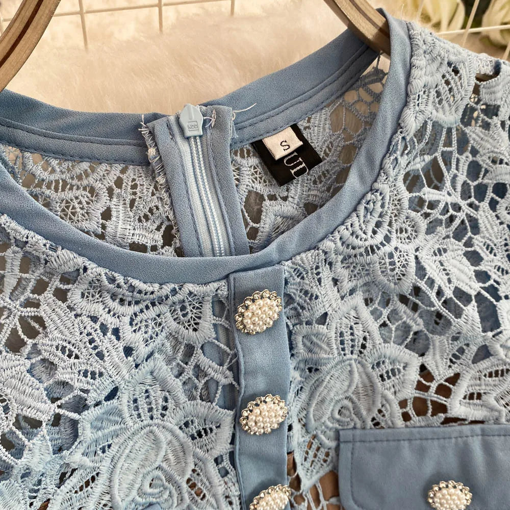 Lace Embroidery Fishtail Party Dresses