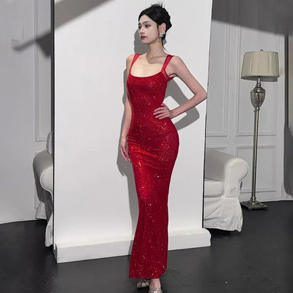 Shimmery Mermaid Evening Party Dress
