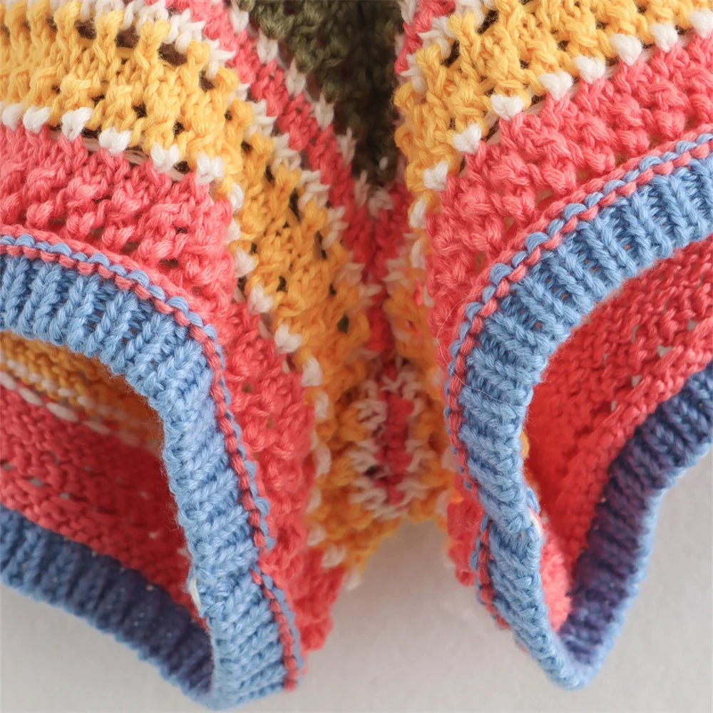 Striped Knit Colorful Set