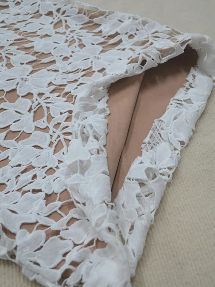 1 shoulder Lace Bandage Dress - Shellss