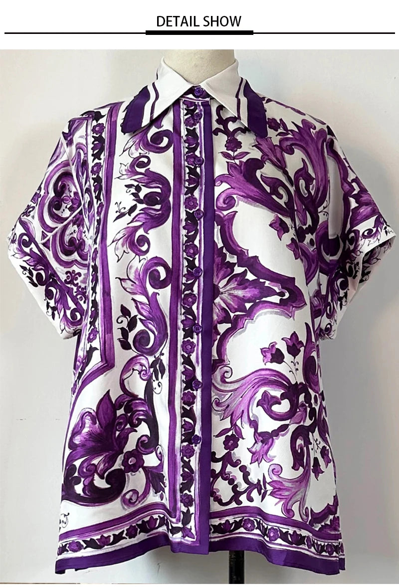 Dolce summer purple blouse