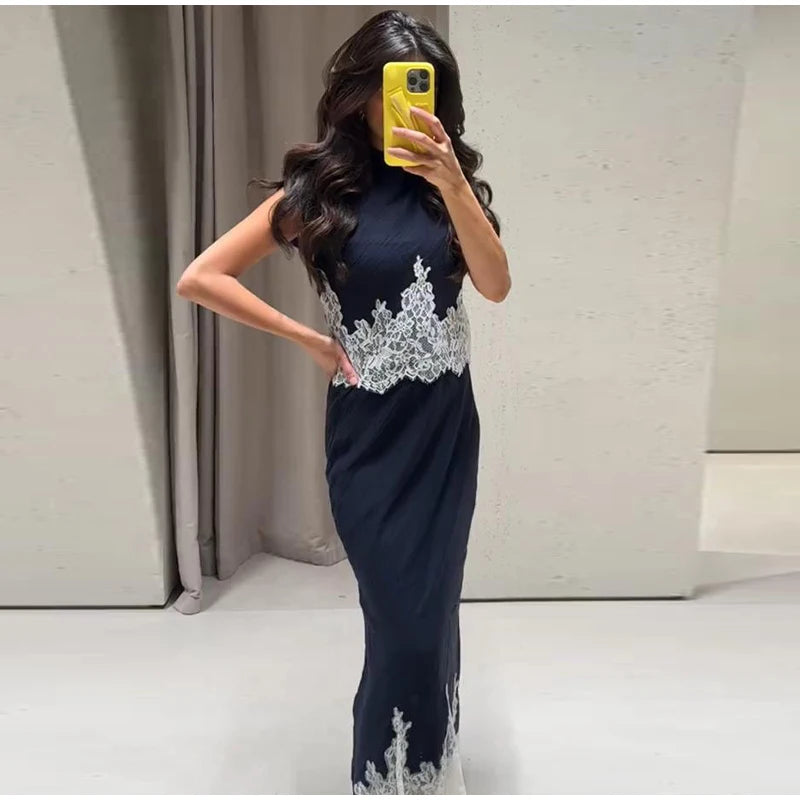 Zara Lace Set Navy Blue