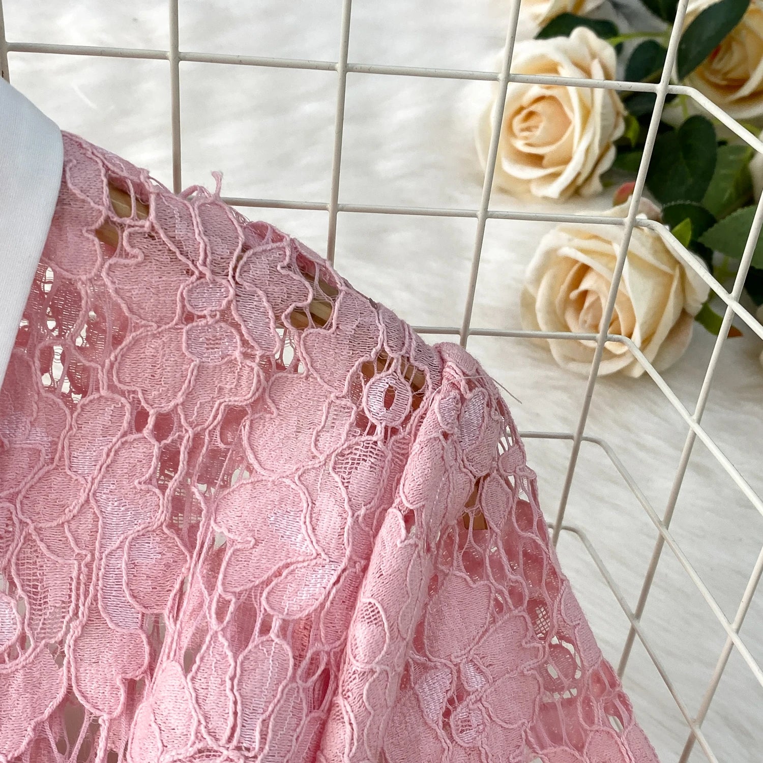 Selfportrait Buttons Diamonds Lace Dress