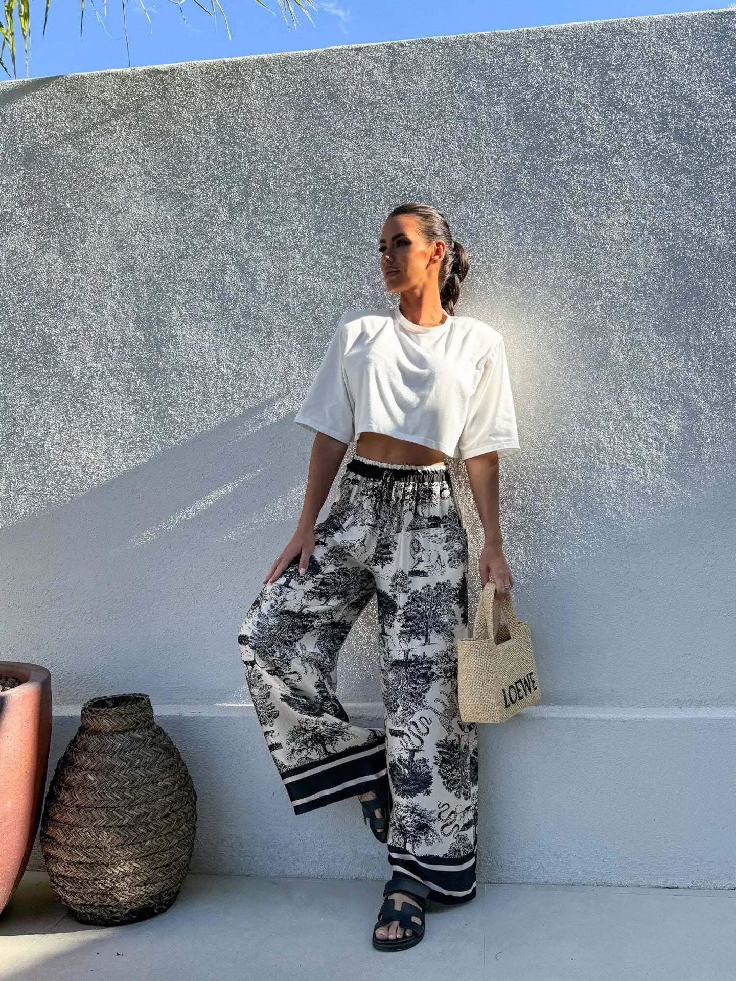 Bohemian Wide Leg Casual Pants