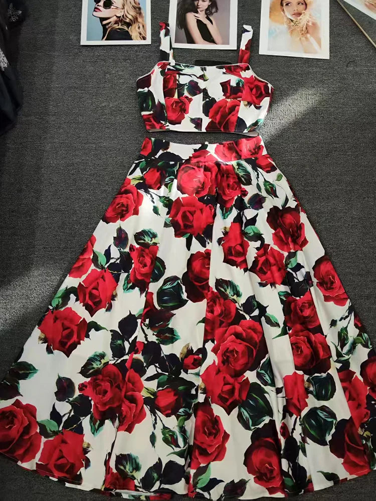 Vintage Roses Print Dolce Vibe Set
