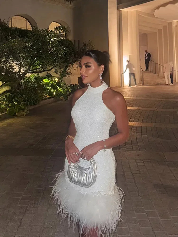 Feather party wear Dior Mini