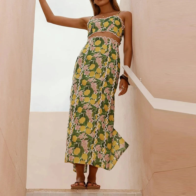 Backless Linen Holiday 2Pc Set