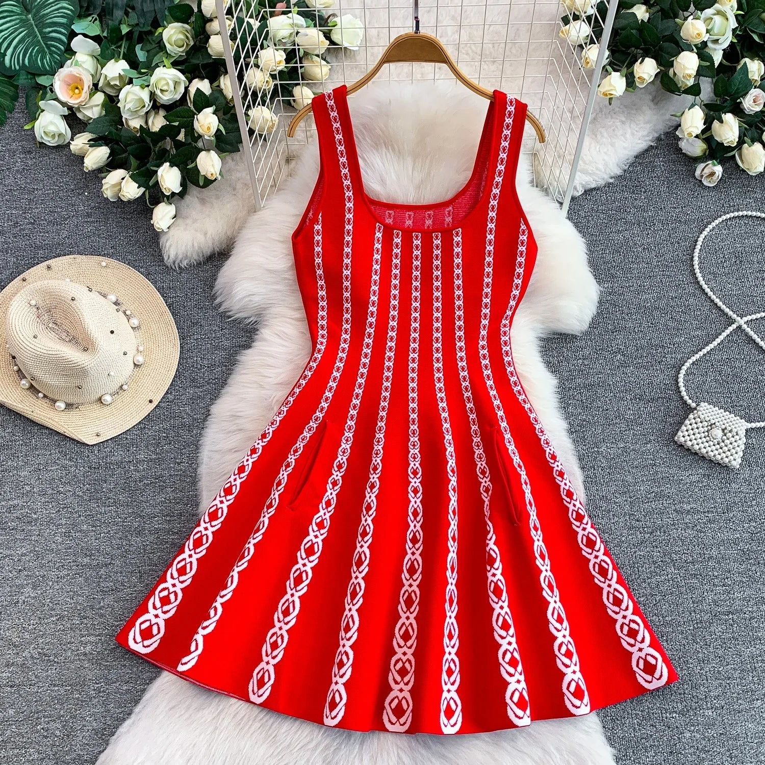 Maje Sandro Knit Pocket Dress