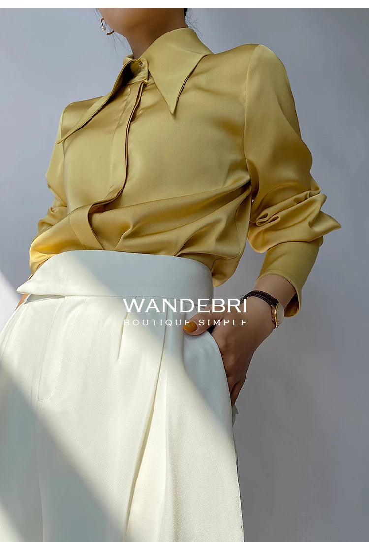 Stylish Elegant Turn Down Collar