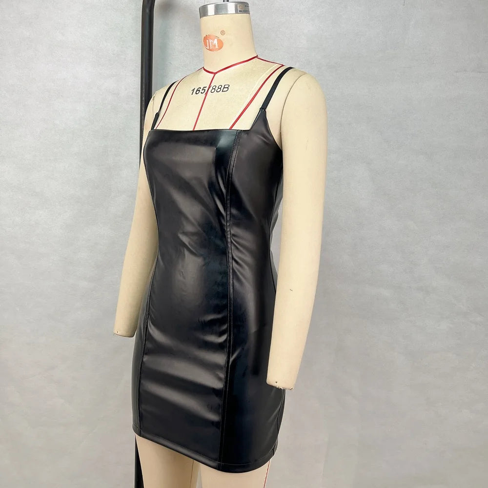 Faux leather Bodycon Dress