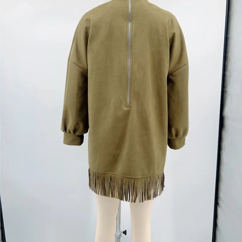 Retro Suede Tassel Zara vibes