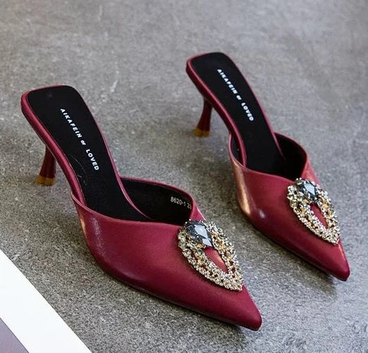 Designer Rhinestone Heels- Super Classy
