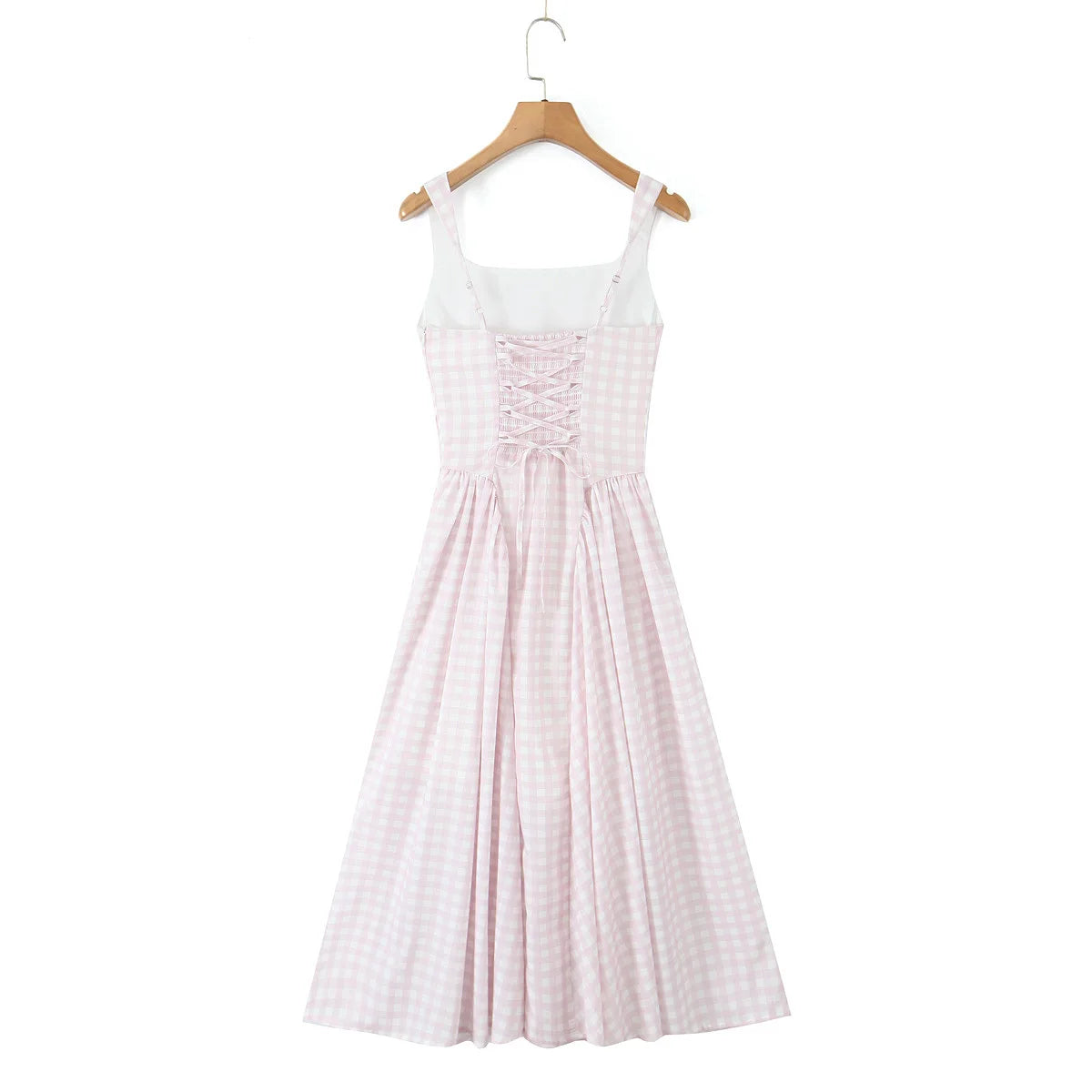 Elegant Laced Pleated Midi Dress