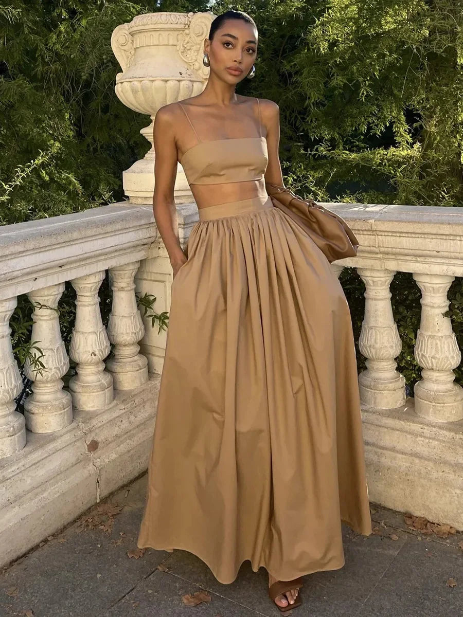 1 brown khaki white set