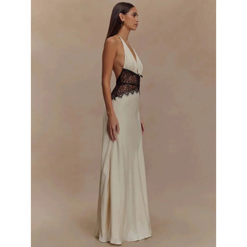 Summer Backless Halter Princess Dress
