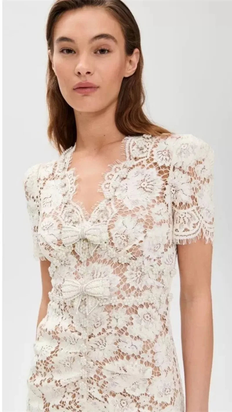 Handmade Heavy Embroidery Long Lace