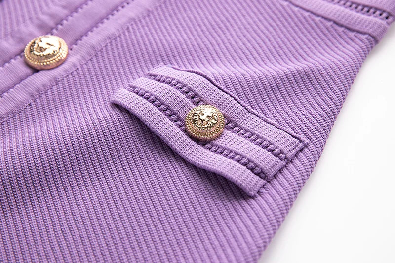 Lavender Gold Buttoned Mini