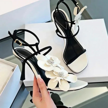 Designer flower heels