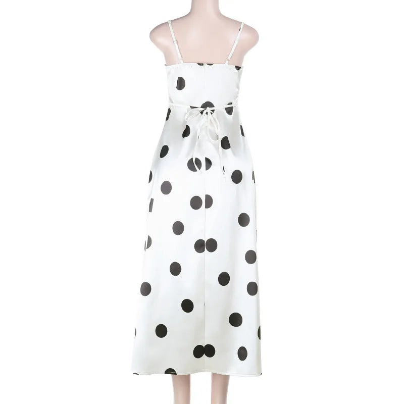 Satin Polka Dot Dress