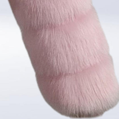 Fur Hooded Zipper Cropped