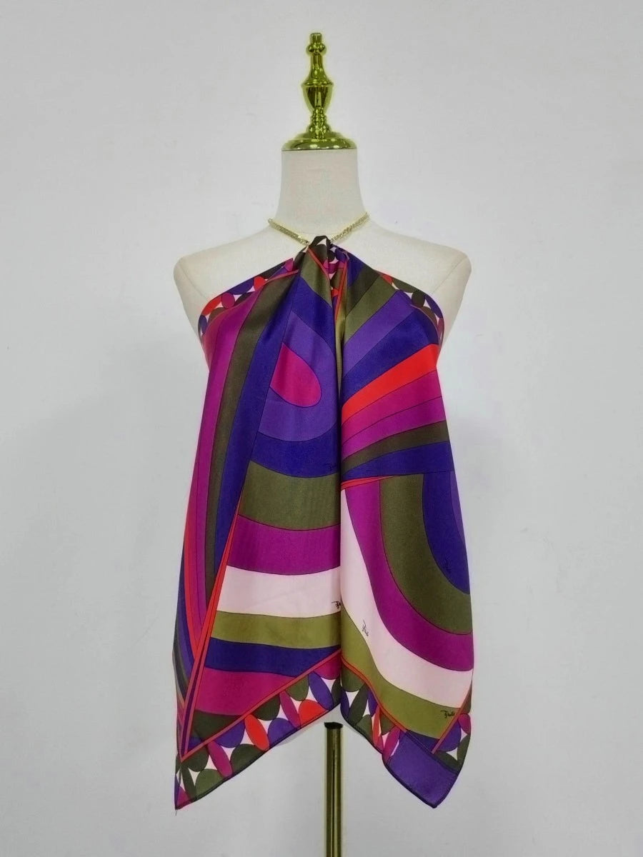 Pucci Halter Satin Tank Tops