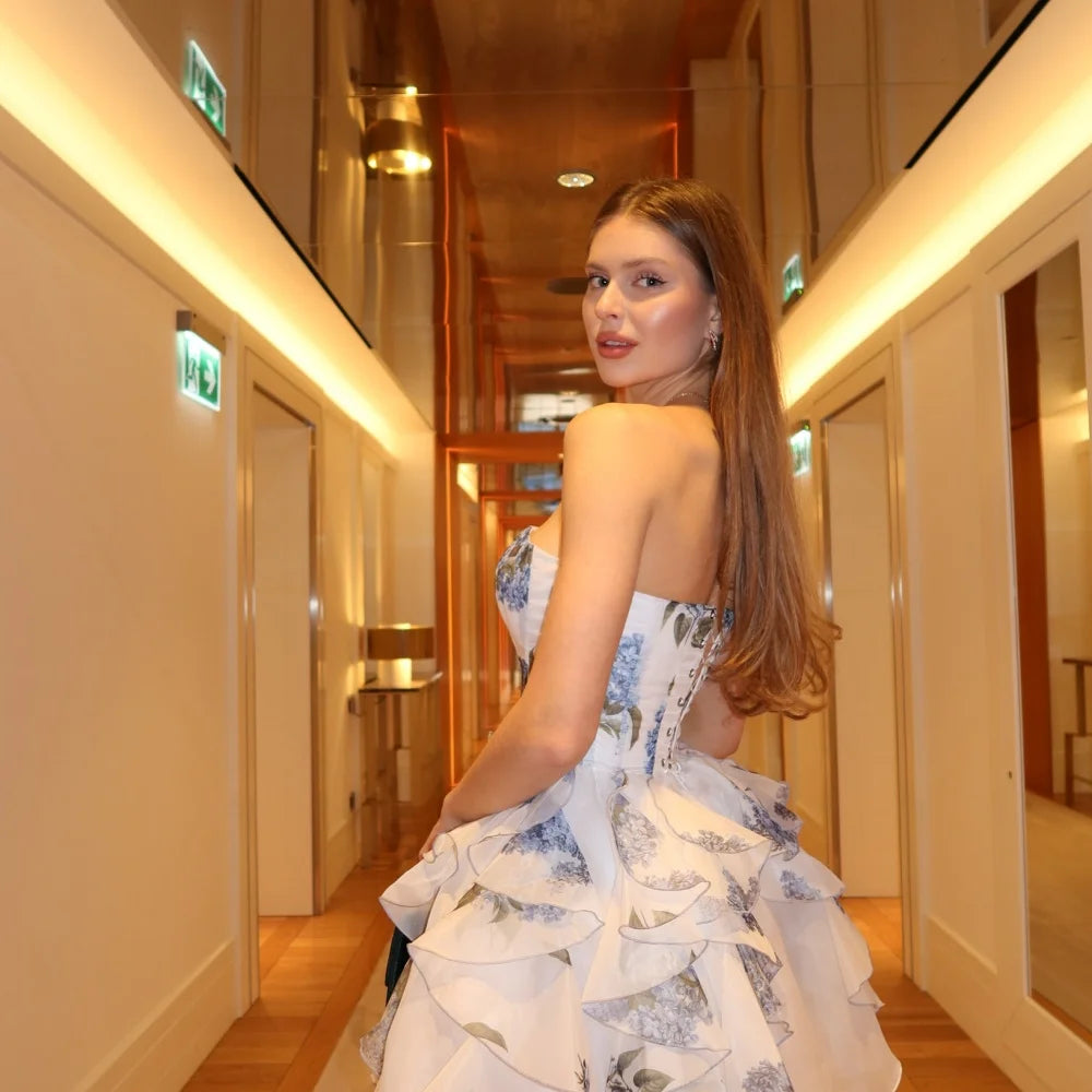 1 Bella Customized White Chiffon Backless