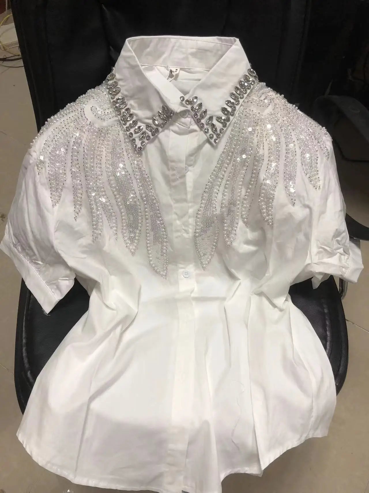 The Royals Collection - Sequined Embroidery Cotton Blouses