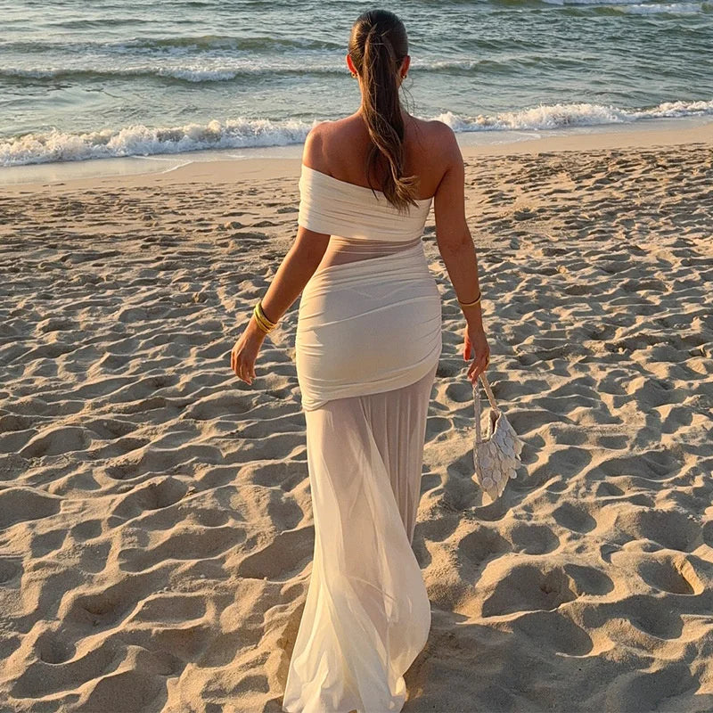 Off-shoulder Strapless Party Long Dress