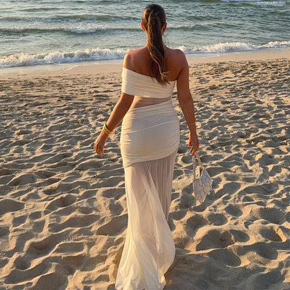 Off-shoulder Strapless Party Long Dress