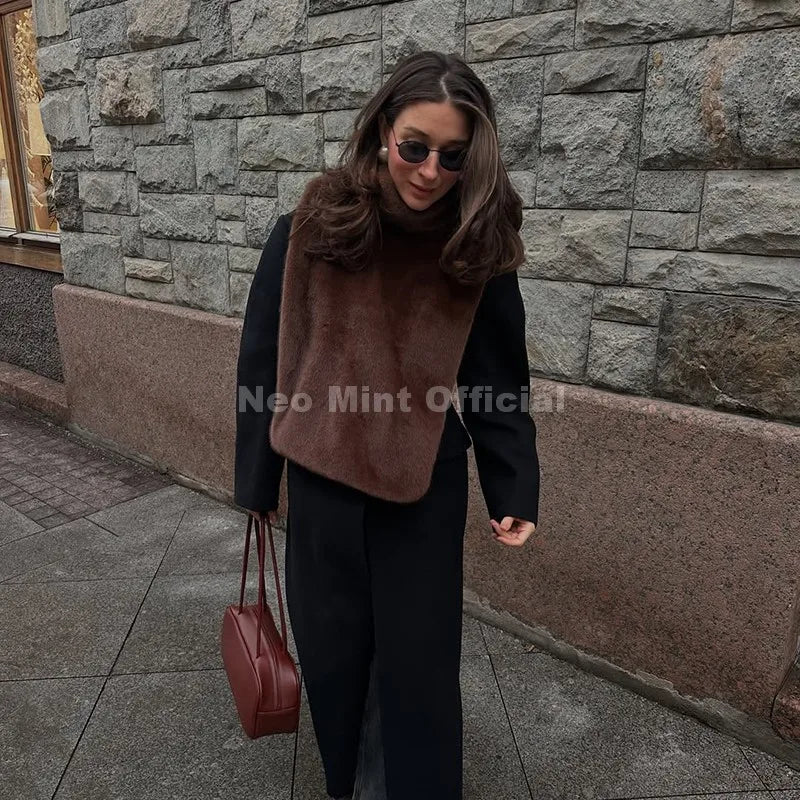 Stylish Fur Top Zara Vibes