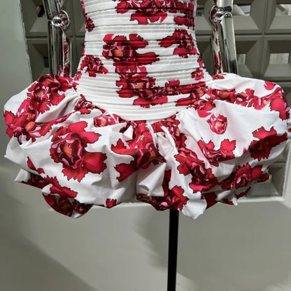 Backless bottom flower Birthday Dress