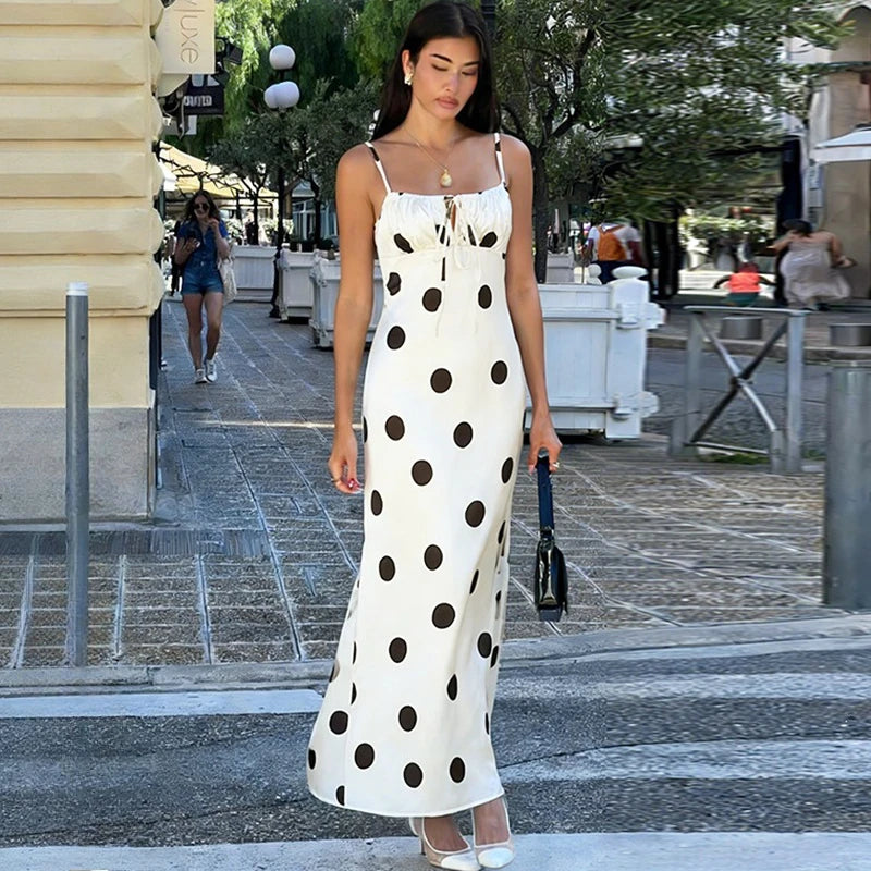 Satin Polka Dot Dress