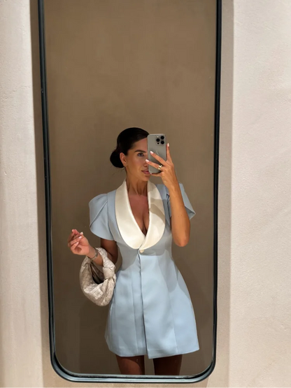 Small Sleeve Blazer Elegant Party Dress