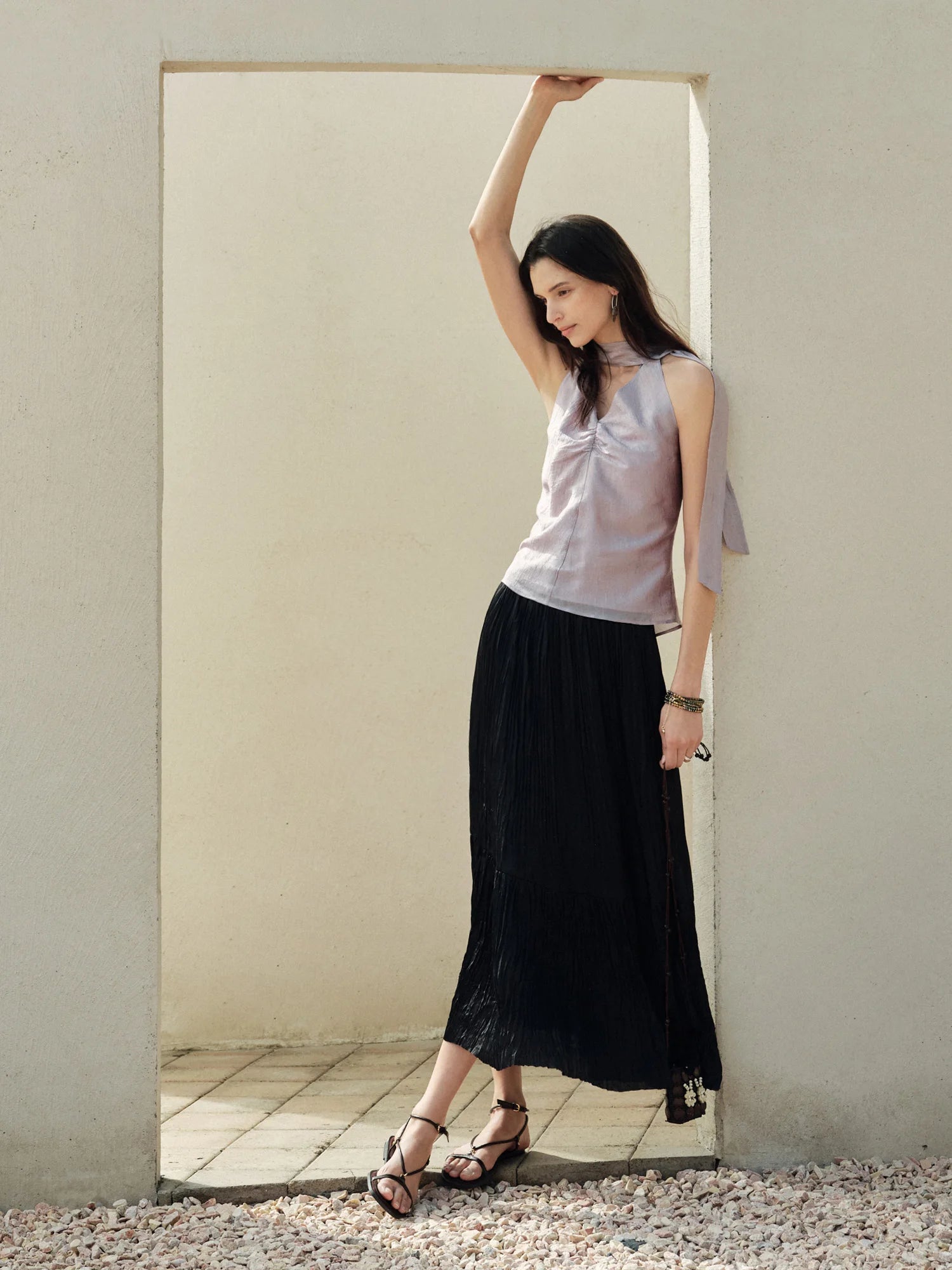 Delicate Purple Top & Skirt