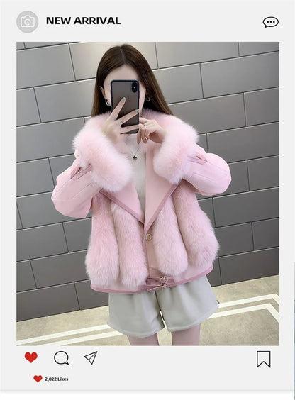 Women's Short Faux Coat Autumn Winter Imitation