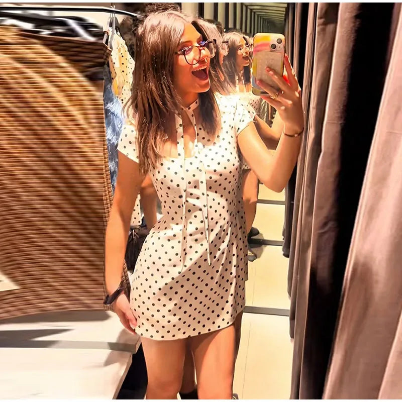 Polka Dot Mini Dress