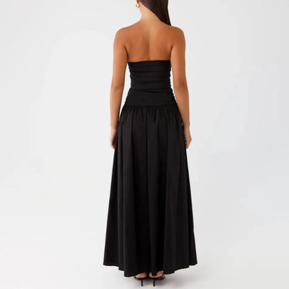 Elegant Strapless Maxi Tube Dress Mango vibes