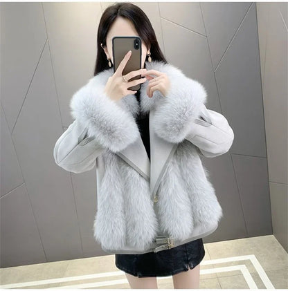 Women's Short Faux Coat Autumn Winter Imitation