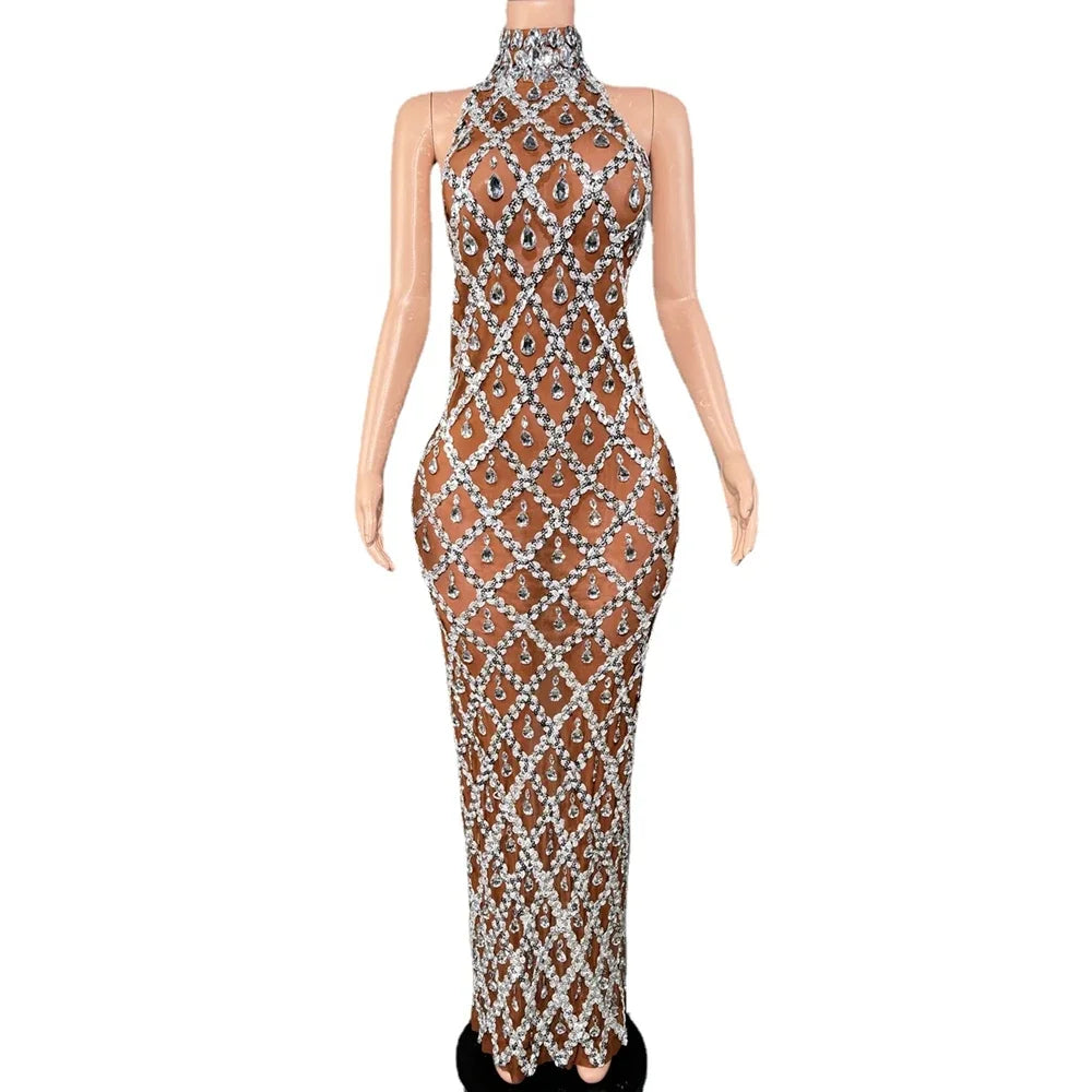 Sparkly Rhinestones Bodycon Dress
