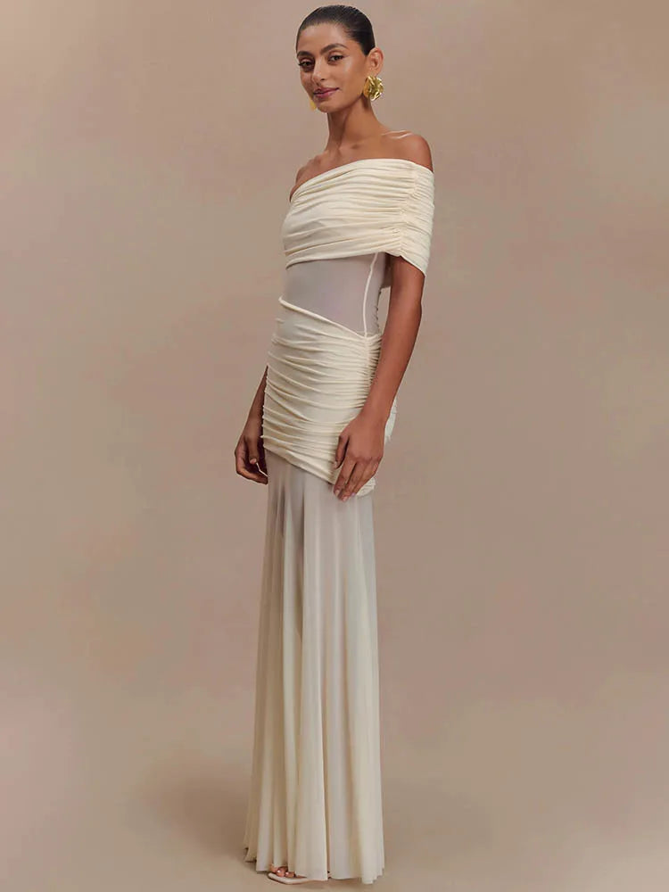 Off-shoulder Strapless Party Long Dress