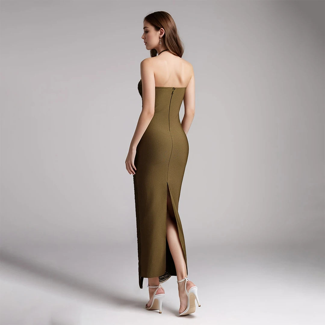 Celebrity Backless Halter Tassel cult gaia vibes