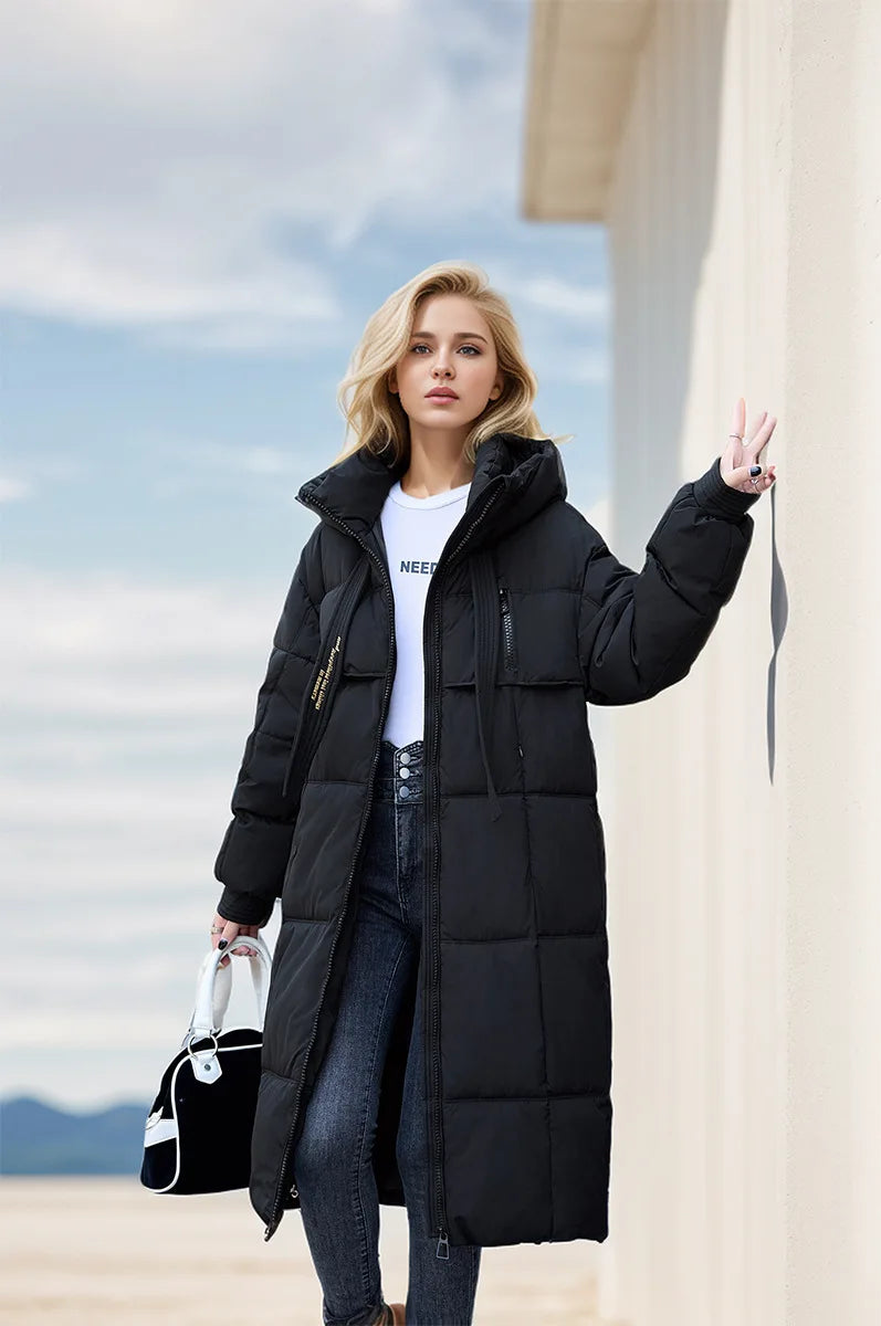 Women Parkas 2024 Autumn Winter Down Cotton Jackets Padded Thickened