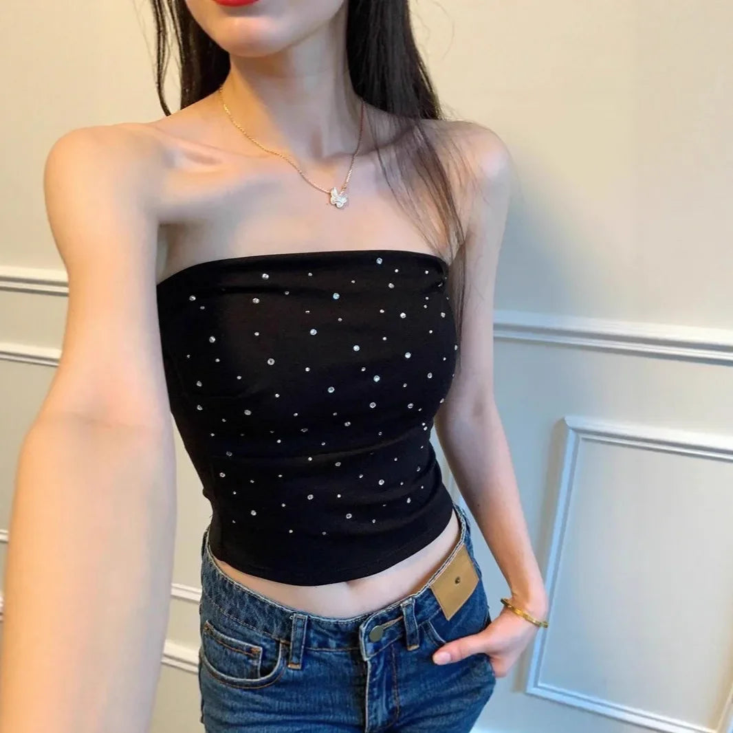 Party embellished Tube Tops