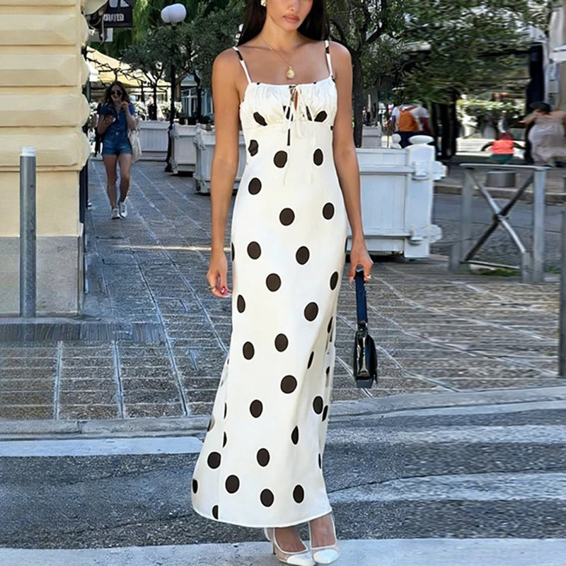 Satin Polka Dot Dress