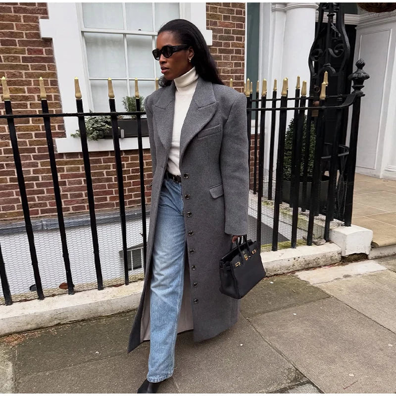 LONG Chic woolen coat