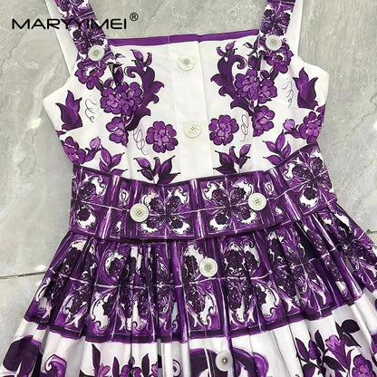 Square neck Dolce purple violet dream