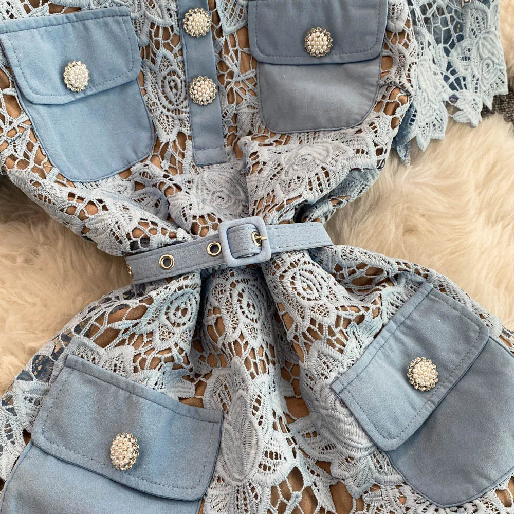 Lace Embroidery Fishtail Party Dresses