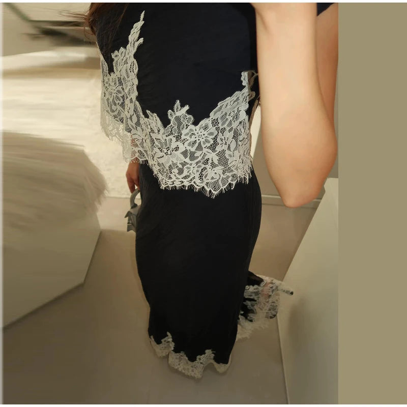 Zara Lace Set Navy Blue