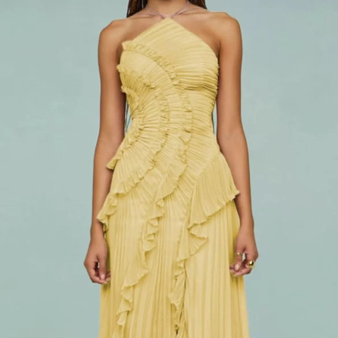 Ruffle Backless Dresses